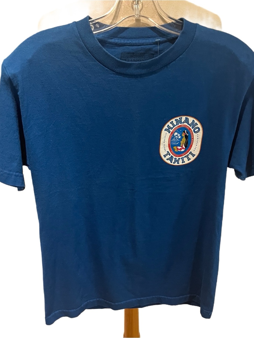 VTG Hinano Tahiti  Blue Tee Shirt South Pacific Men's Women's Small Polynesian
